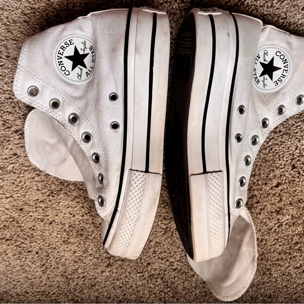 Converse White High-Top Sneakers